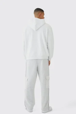 330GSM Oversized Zip Through Hoodie | BoohooMAN UK