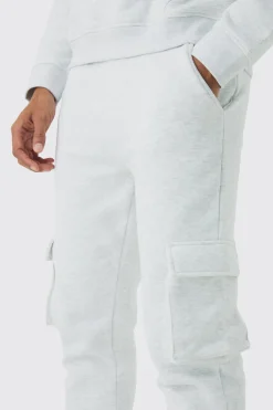 330GSM Skinny Fit Cargo Jogger | BoohooMAN UK