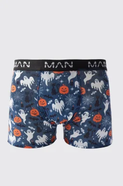 Halloween Spooky Print Boxers | BoohooMAN UK