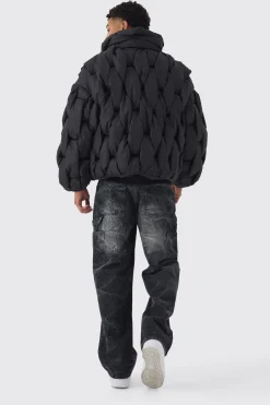 Hand Weft Padded Puffer | BoohooMAN UK