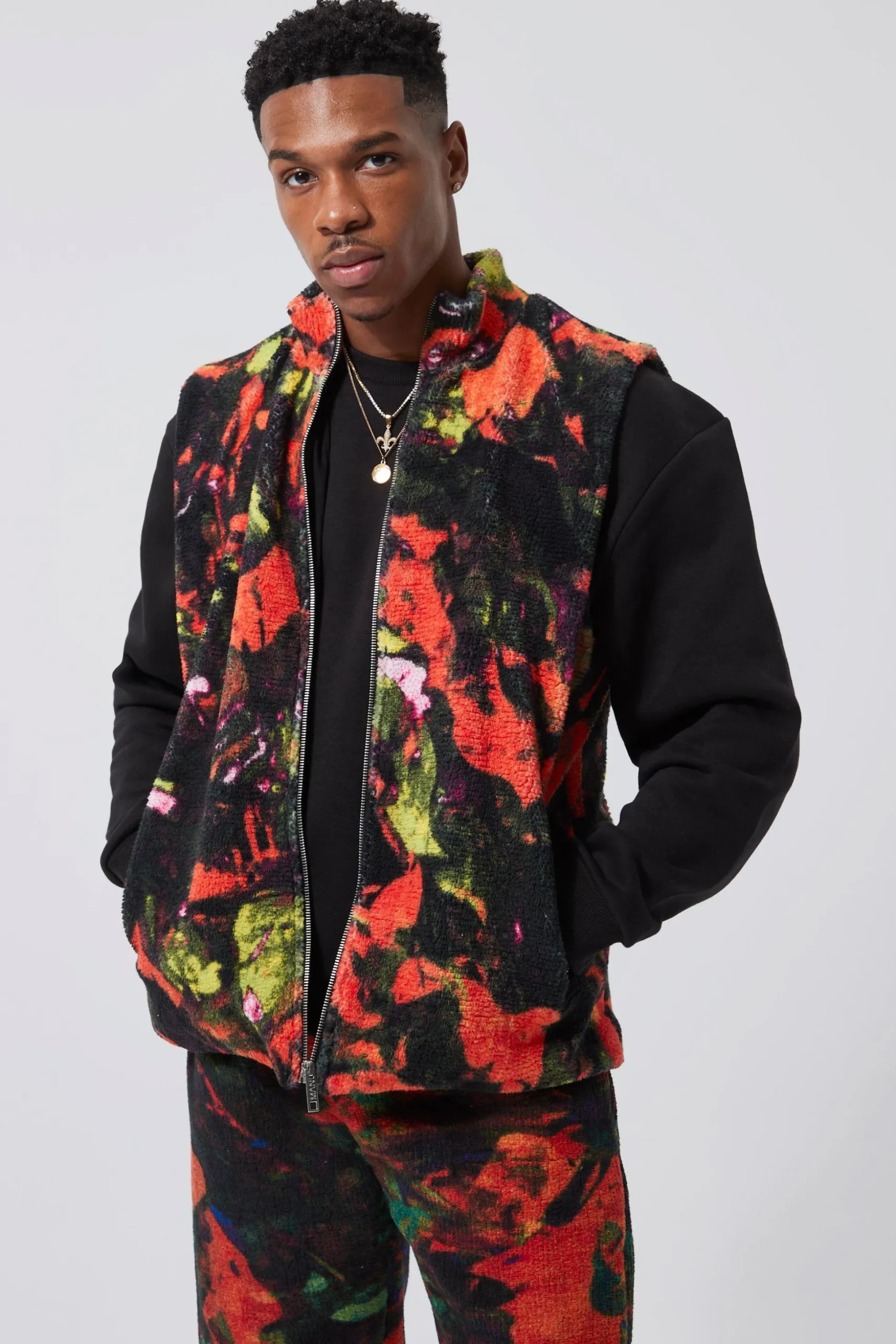 Heat Sense Borg Gilet | BoohooMAN UK