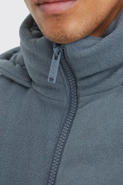 Heavy Fleece Hooded Puffer | BoohooMAN UK