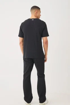 Heavyweight Interlock Abstract Puff Print T-shirt | BoohooMAN UK