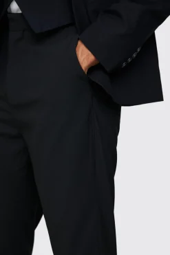 High Rise Tapered Crop Tailored Trouser | BoohooMAN UK