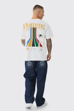 Homme Athletic Printed T-Shirt | BoohooMAN UK