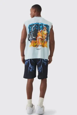 Homme Gothic Cross Mesh Basketball Shorts | BoohooMAN UK