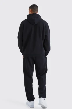Homme Graffiti Oversized Hooded Tracksuit | BoohooMAN UK