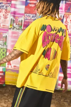 Homme Heavyweight Retreat Multi Graphic Oversized T-shirt | BoohooMAN UK