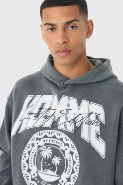 Homme Print Hoodie | BoohooMAN UK