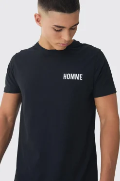 Homme Ski Print T-Shirt | BoohooMAN UK