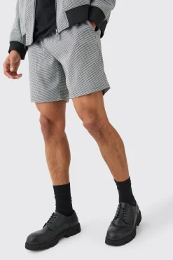 Houndstooth Checked Regular Fit Bomber Smart Set | BoohooMAN UK