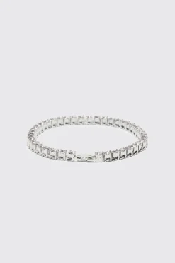 Iced Tennis Chain Bracelet | BoohooMAN UK