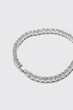 Iced Tennis Chain Bracelet | BoohooMAN UK