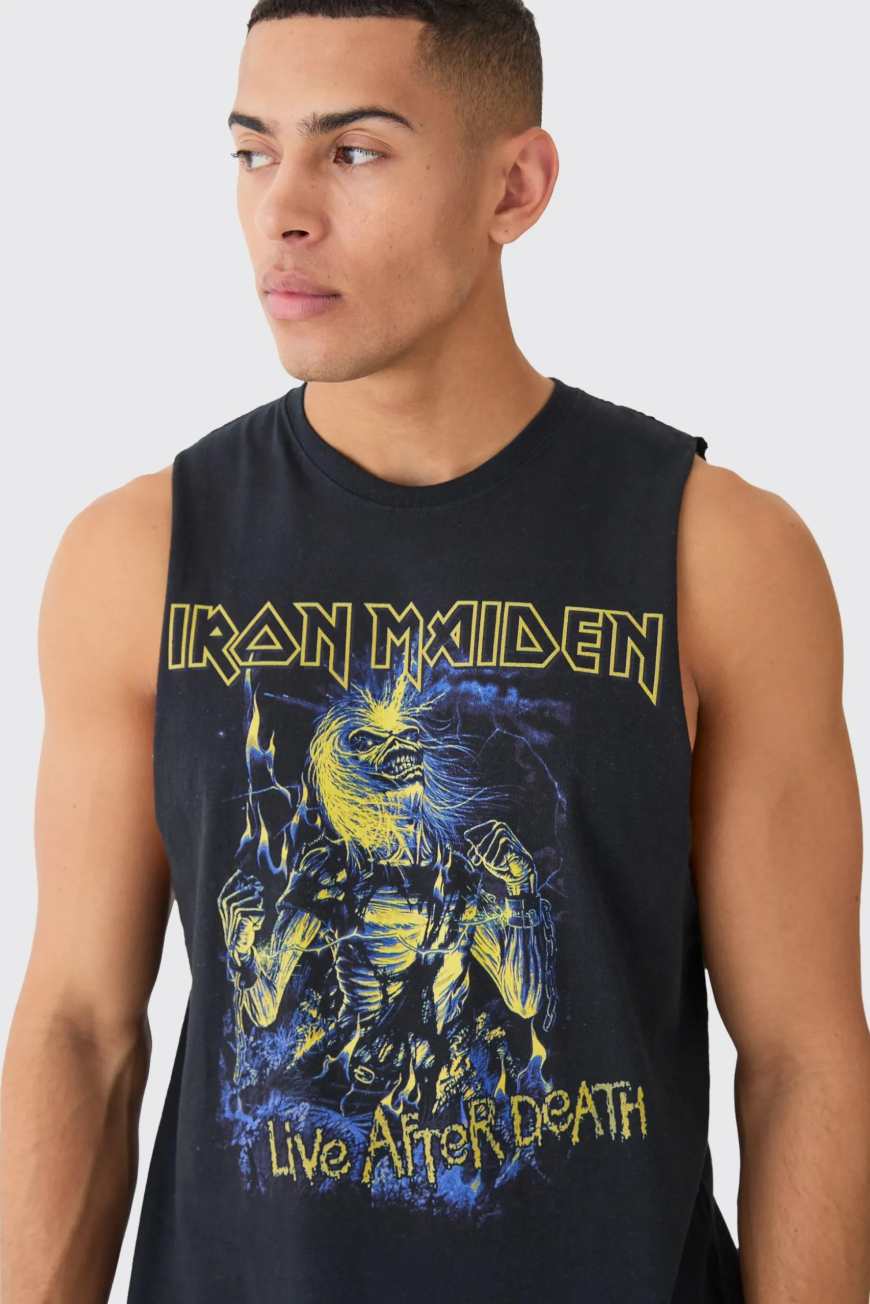 Iron Maiden License Tank | BoohooMAN UK