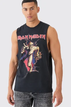 Iron Maiden License Tank | BoohooMAN UK