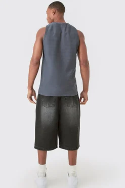 Jacquard Raised Striped Vest | BoohooMAN UK