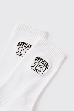 Jacquard Varsity Sports Socks | BoohooMAN UK