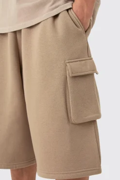 Jersey Cargo Long Jort | BoohooMAN UK