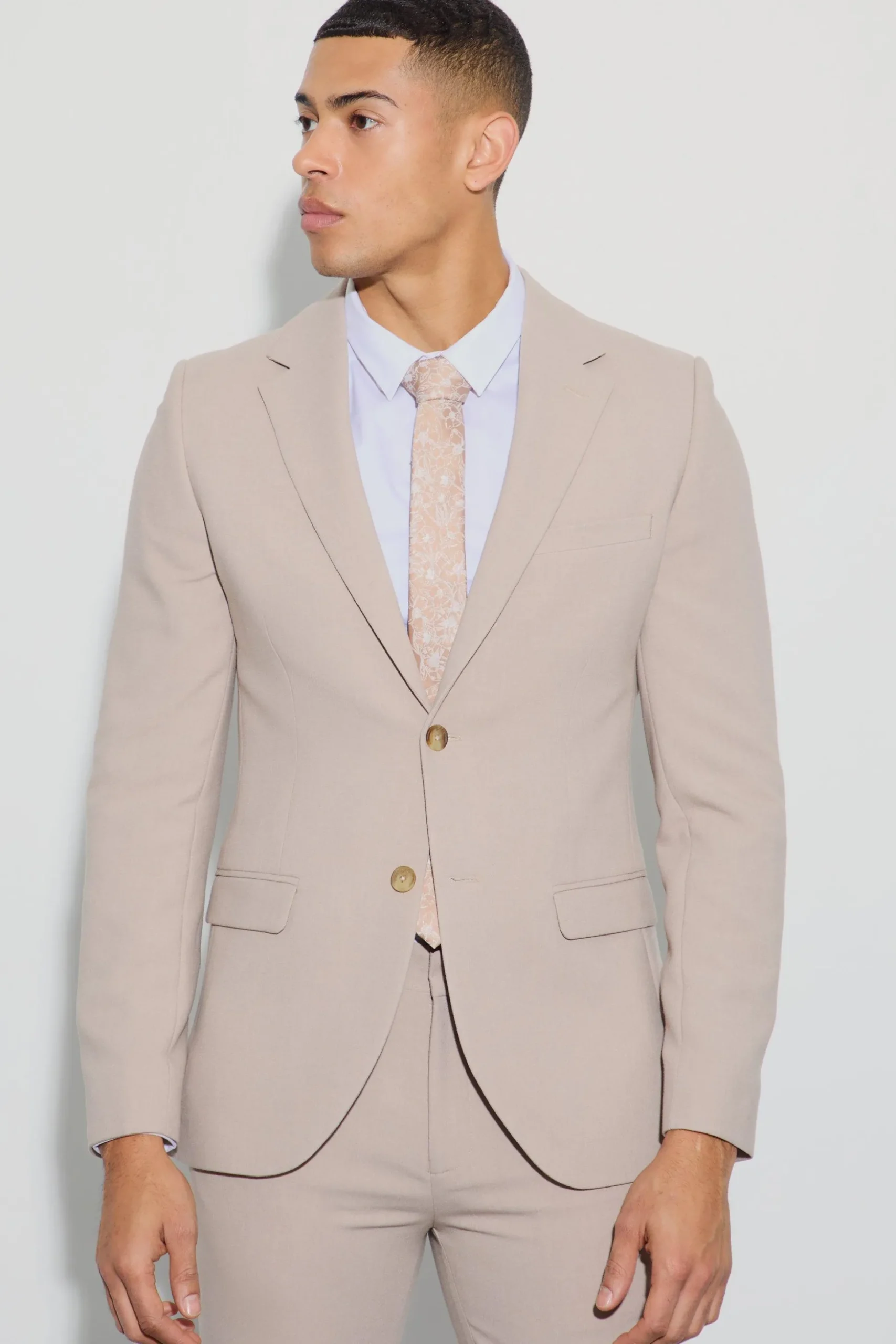 Jersey Skinny Single Breasted Suit Jacket | BoohooMAN UK