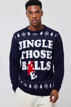 Jingle Those Bells Christmas Jumper | BoohooMAN UK