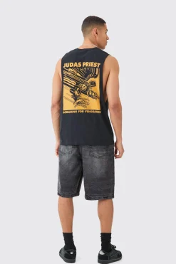 Judas Priest License Tank | BoohooMAN UK