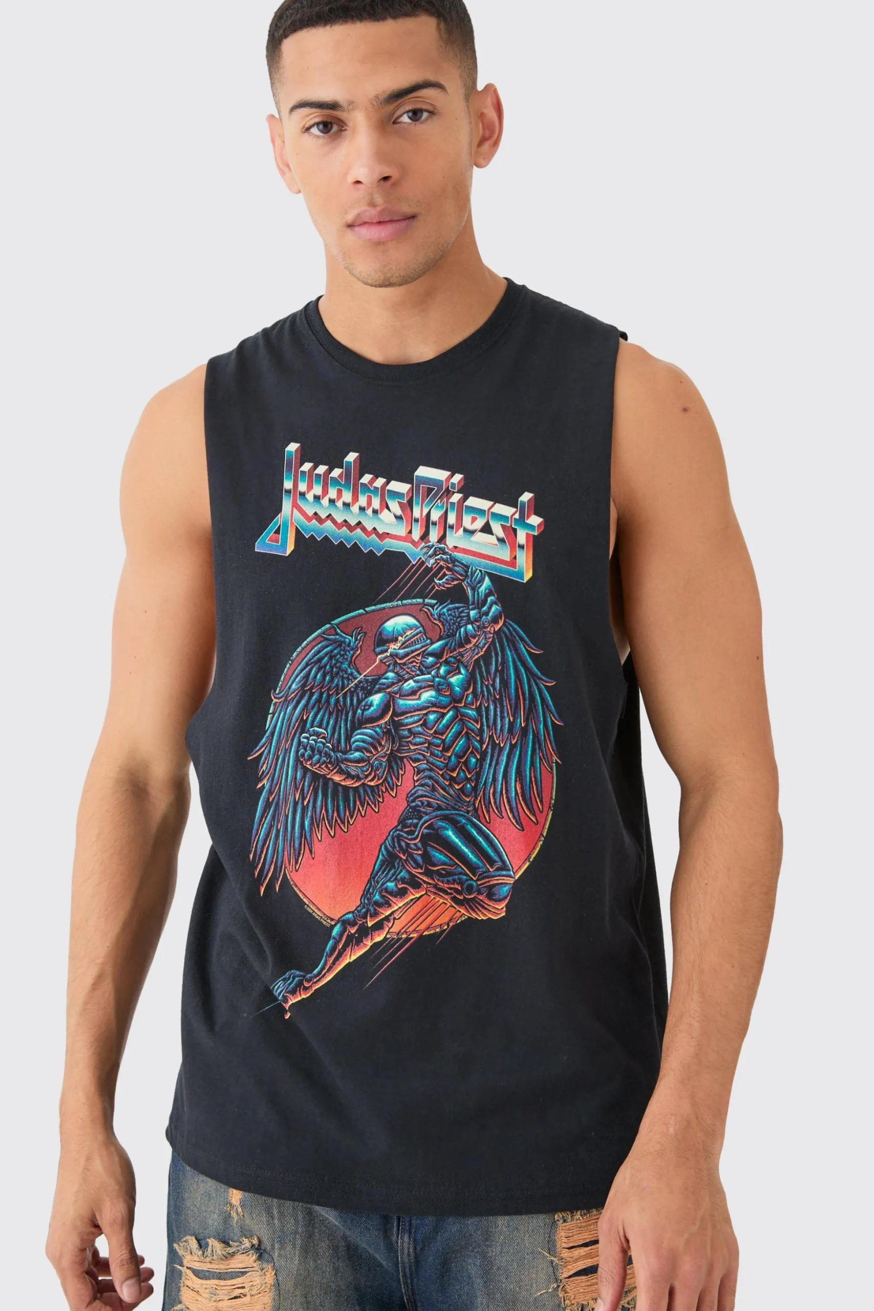 Judas Priest License Tank | BoohooMAN UK