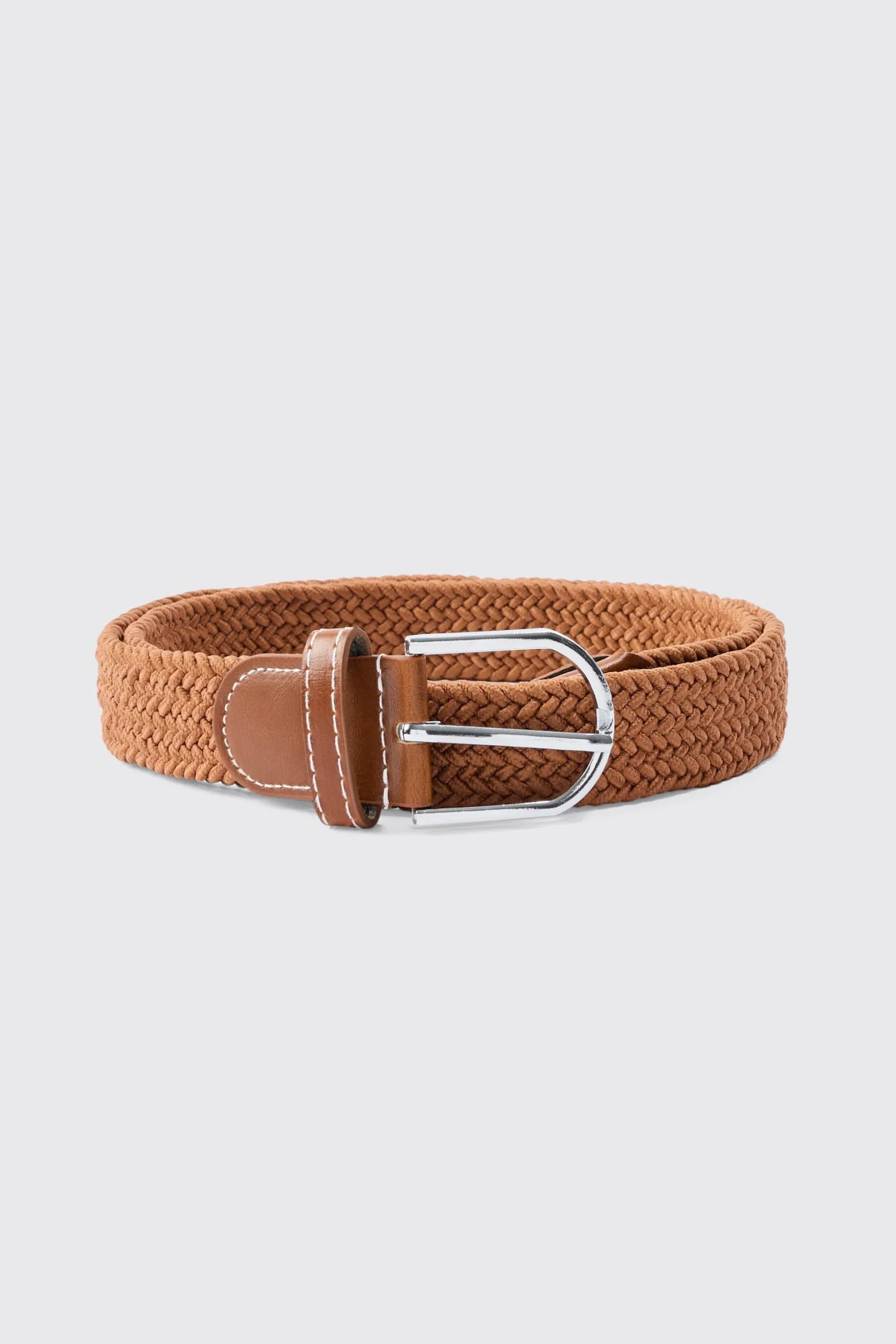 Knitted Belt In Brown | BoohooMAN UK