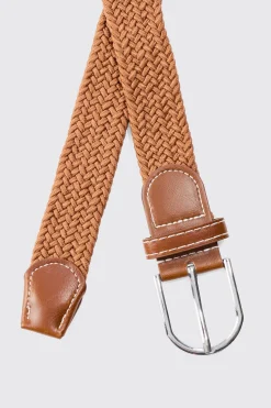 Knitted Belt In Brown | BoohooMAN UK