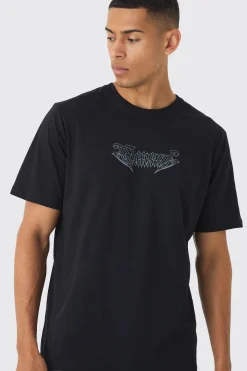 Large Scale Washed Renaissance Print T-Shirt | BoohooMAN UK