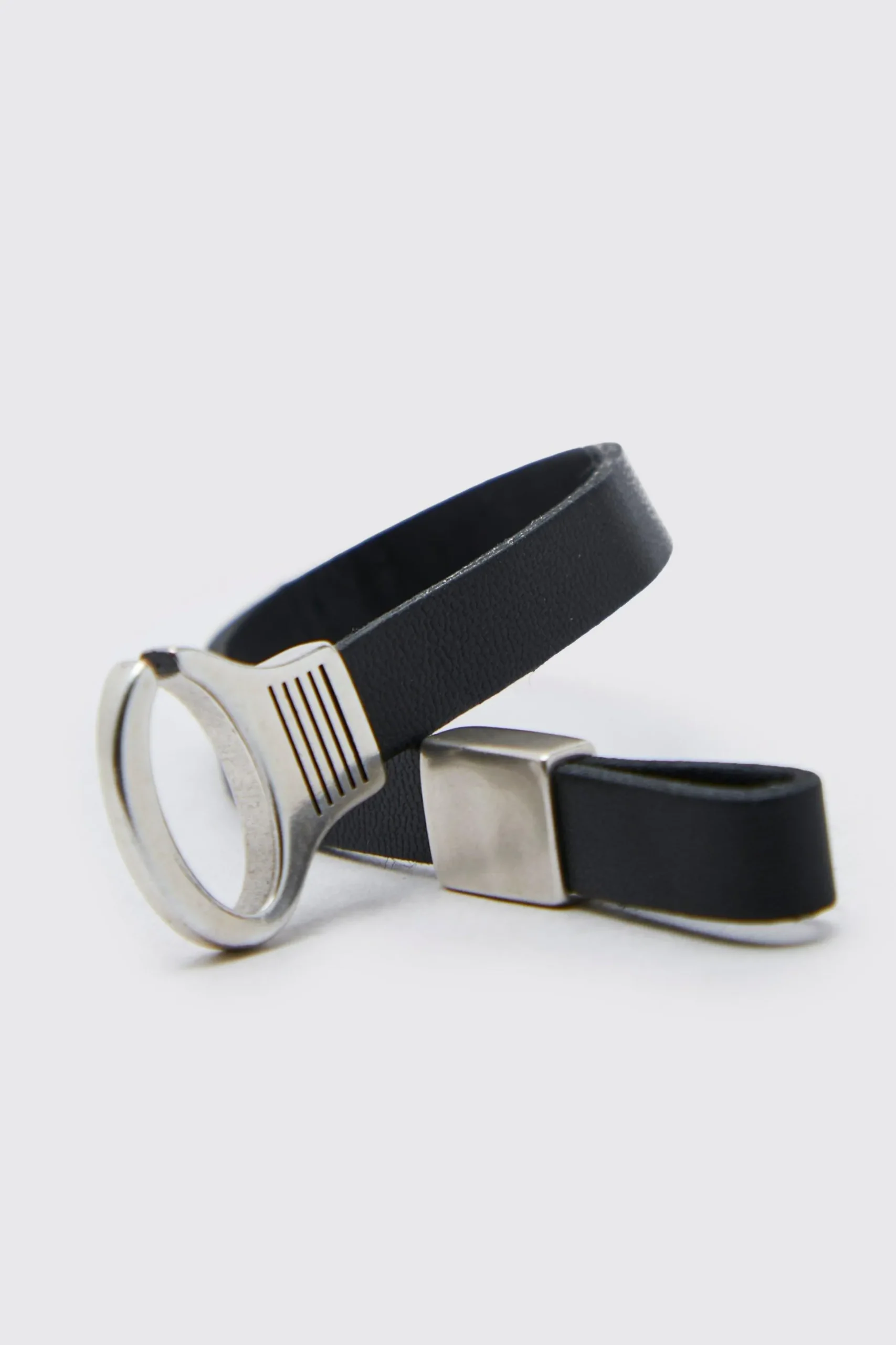 Leather Look Hook Bracelet | BoohooMAN UK