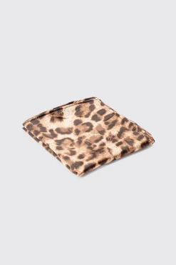 Leopard Satin Scarf | BoohooMAN UK