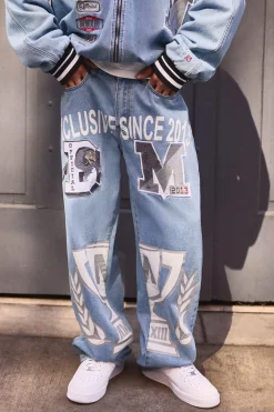 Light Blue Exclusive Applique Set | BoohooMAN UK