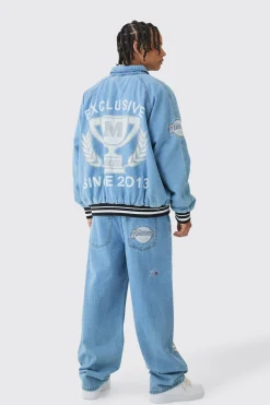 Light Blue Exclusive Applique Set | BoohooMAN UK