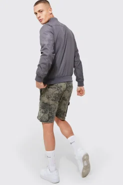 Lightweight Bomber Jacket In Grey | BoohooMAN UK