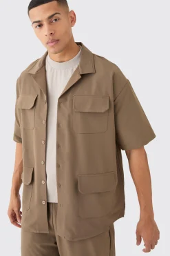 Lightweight Stretch Shirt And Split Hem Trouser Set | BoohooMAN UK