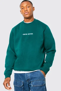 Limited Crew Neck Sweatshirt | BoohooMAN UK
