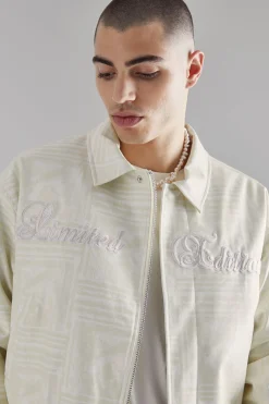 Limited Edition Boxy Printed Bomber | BoohooMAN UK