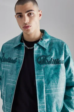 Limited Edition Boxy Printed Bomber | BoohooMAN UK