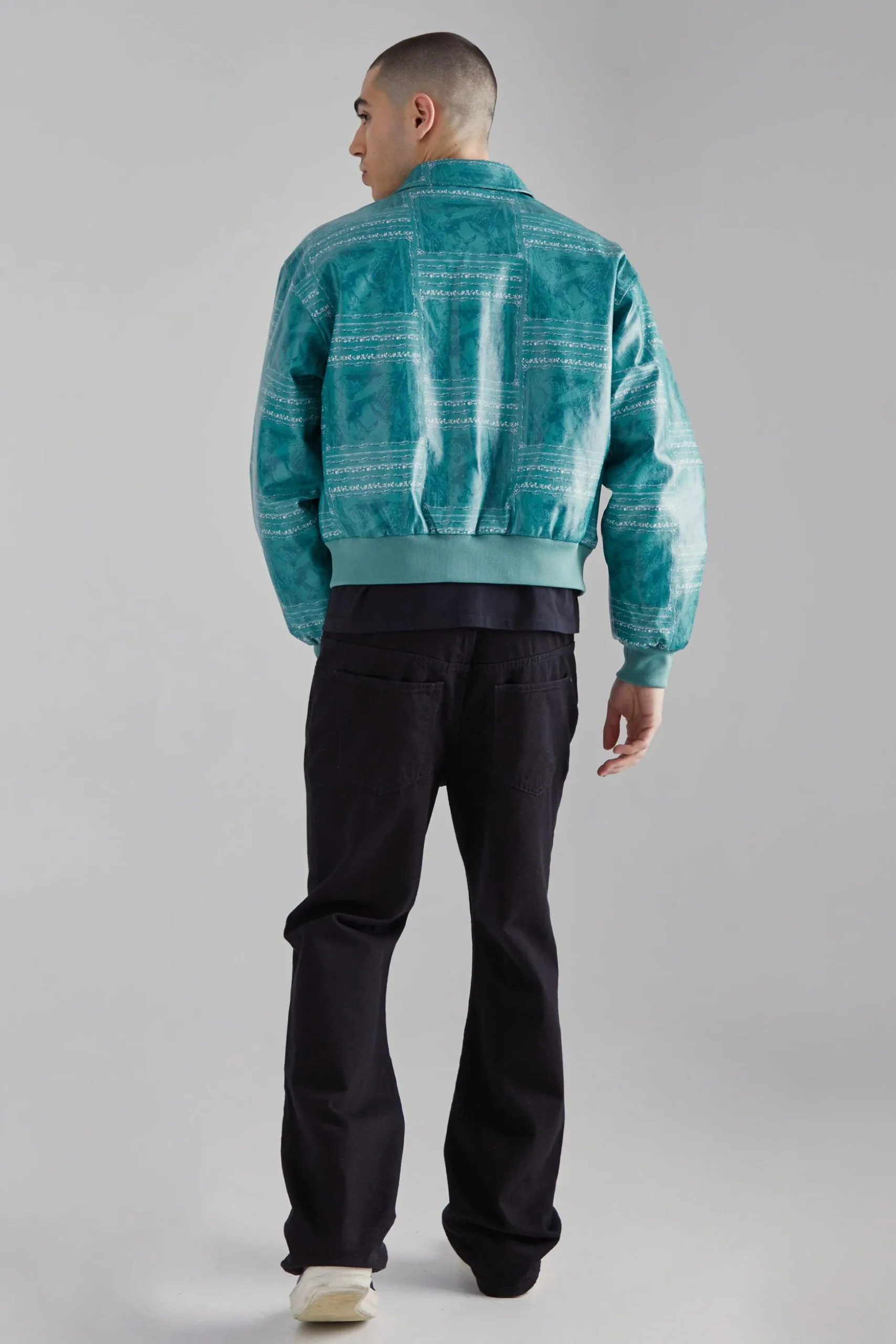 Limited Edition Boxy Printed Bomber | BoohooMAN UK