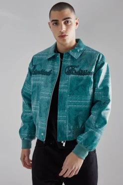 Limited Edition Boxy Printed Bomber | BoohooMAN UK