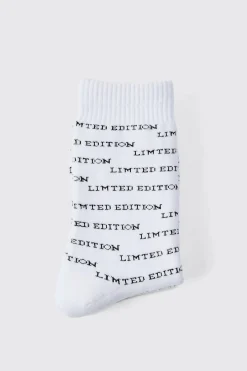Limited Edition Embroidered Sports Socks | BoohooMAN UK