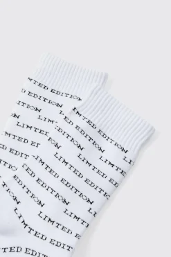 Limited Edition Embroidered Sports Socks | BoohooMAN UK