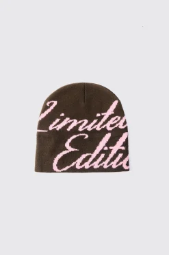 Limited Edition Graphic Beanie | BoohooMAN UK