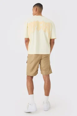 Limited Edition Nylon Elastic Waist Cargo Shorts | BoohooMAN UK
