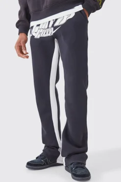 Limited Edition Stacked Gusset Joggers | BoohooMAN UK