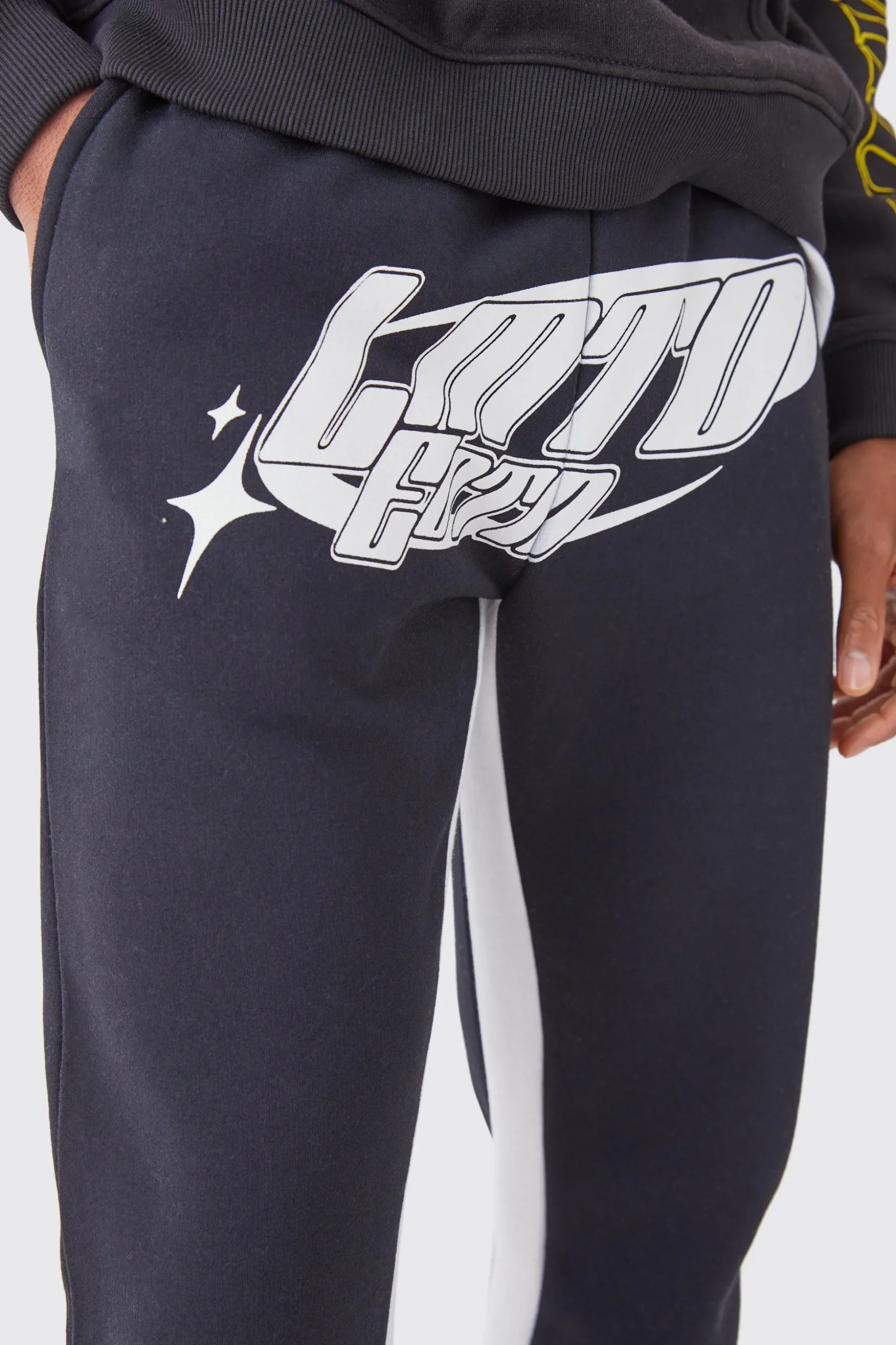 Limited Edition Stacked Gusset Joggers | BoohooMAN UK