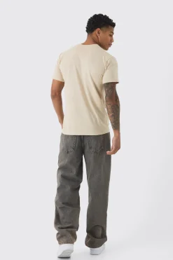 Line Drawing Printed T-Shirt | BoohooMAN UK