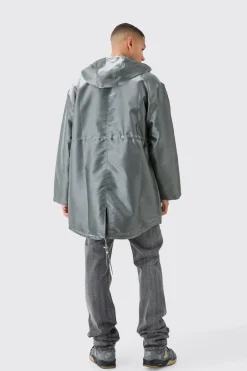 Liquid Metallic Parka | BoohooMAN UK