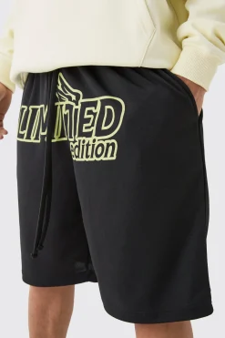 Long Length Limited Basketball Short | BoohooMAN UK