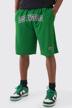 Long Length Los Angeles Basketball Short | BoohooMAN UK